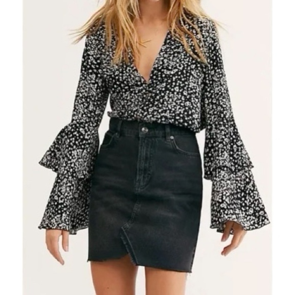 Free People Ditsy Floral Bodysuit
